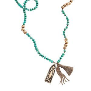 SILPADA Dominica Details Turquoise & Gold Necklace